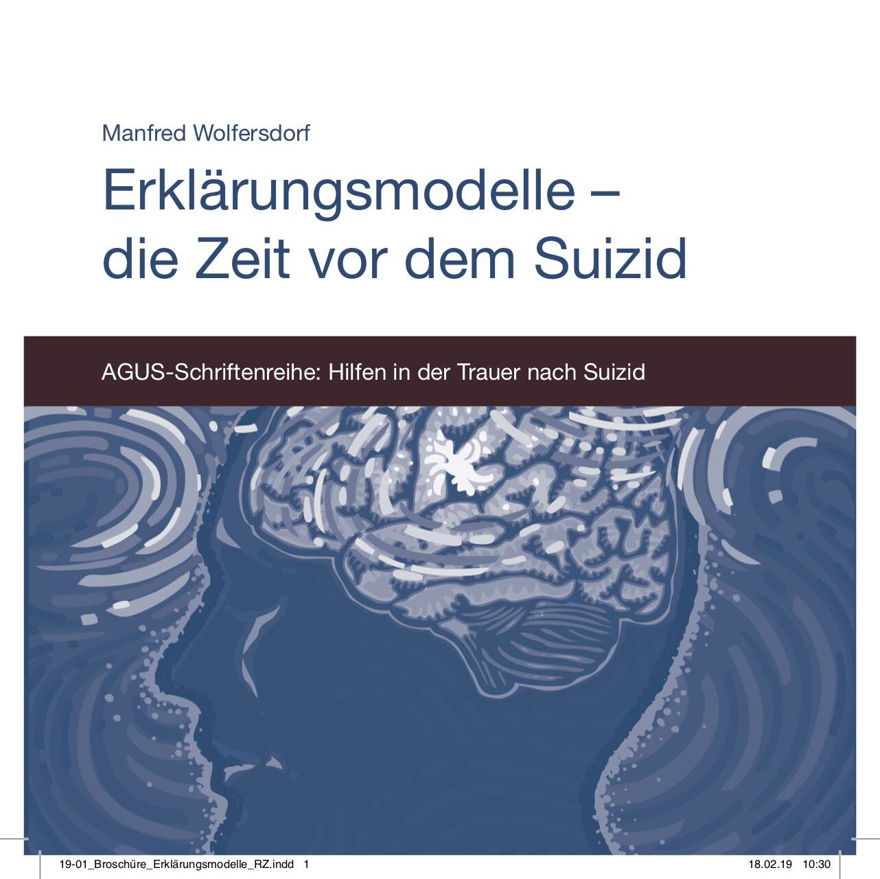 Foto von Titelseite Broschüre "Erklärungsmodelle - die Zeit vor dem Suizid"